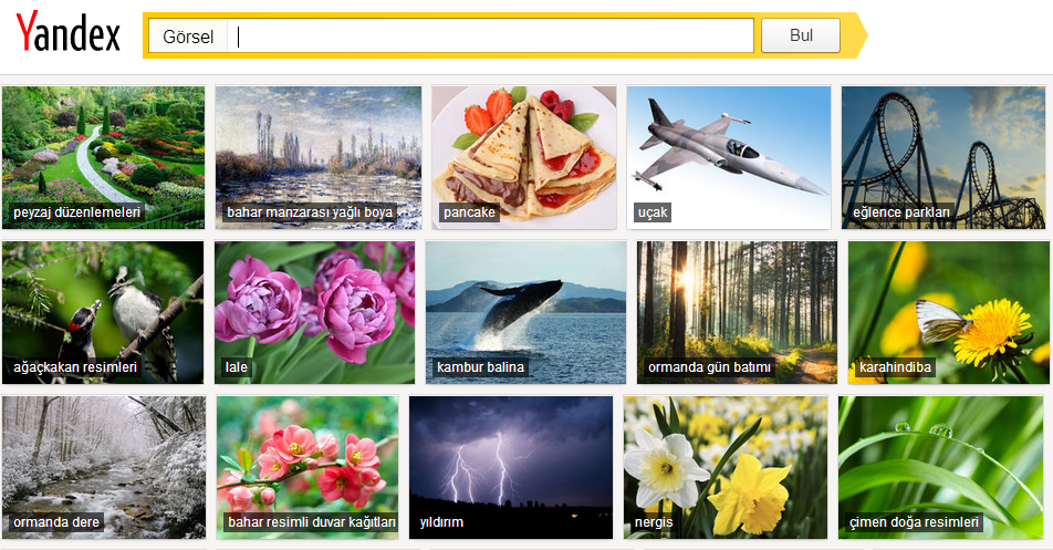 Yandex.Görsel’in geliştirilmiş yeni arayüzü