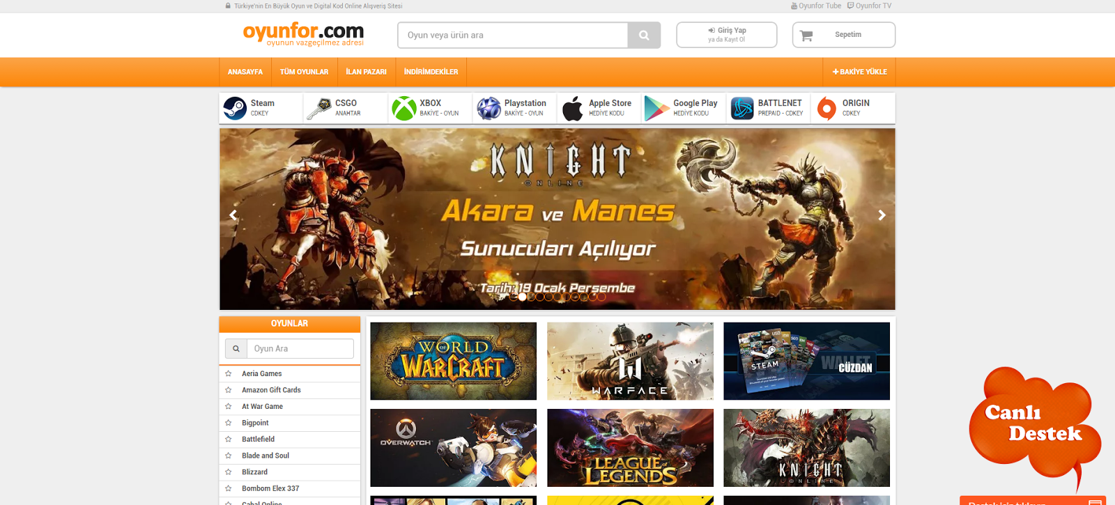 oyunfor.com - Knight Online GB alış satış siteleri
