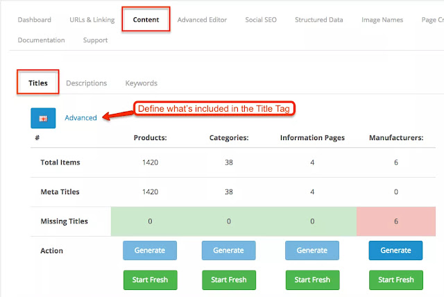 OpenCart Üstbilgilerini ve Başlık Etiketlerini Optimize Edin