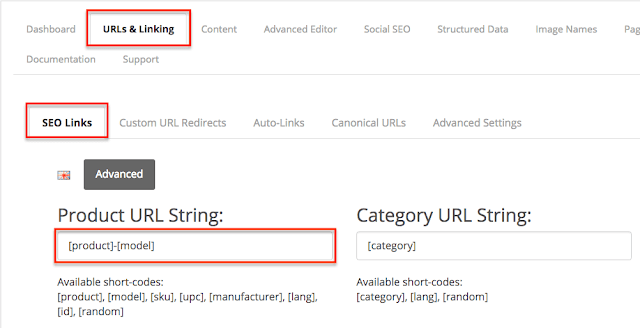 OpenCart Ürün Sayfası URL'lerini optimize edin