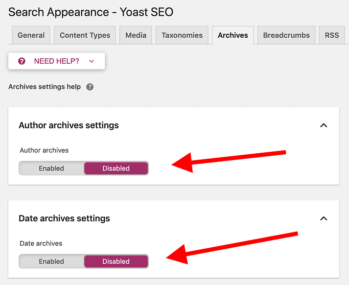 Tek yazarlı bloglar için yazar arşivlerini devre dışı bırakın. - 10 Temel WordPress SEO Ayarı Nedir?