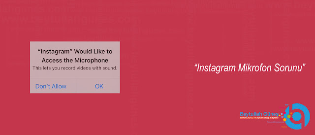 ÇÖZÜM Instagram Mikrofon Sorunu