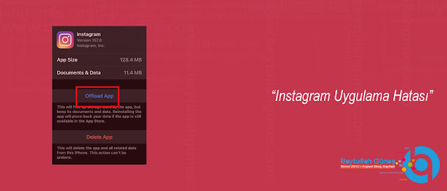 ÇÖZÜM Instagram Uygulama Hatası