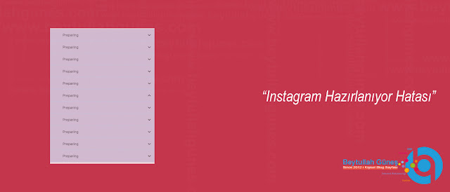 ÇÖZÜM Instagram Hazırlanıyor Hatası