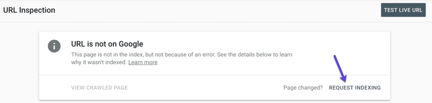 Google Önbellek - Google Arama Konsolu URL indeksleme isteği.