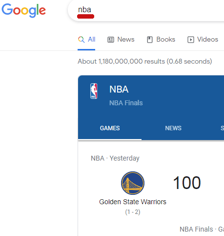 [nba] aramasından ekran görüntüsü