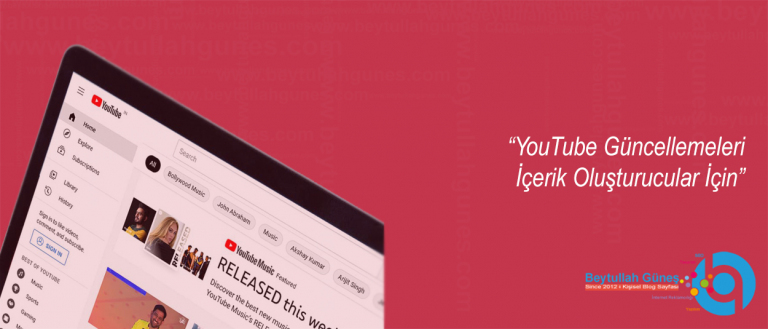 YouTube Güncellemeleri İçerik Oluşturucular İçin