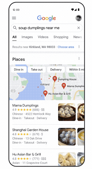 Yemeğe Göre Restoran Arayın - Google 7 Yerel Arama Güncellemesini Duyurdu