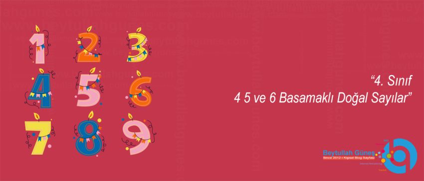 4. Sınıf Matematik 4 5 ve 6 Basamaklı Doğal Sayılar