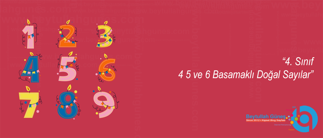 4. Sınıf Matematik 4 5 ve 6 Basamaklı Doğal Sayılar