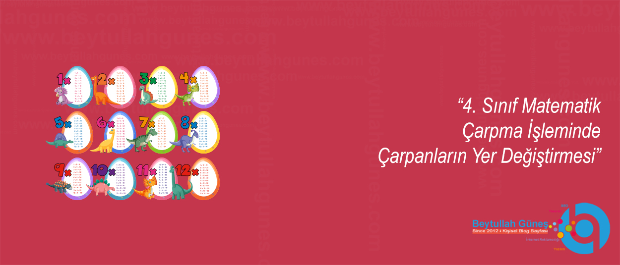 4. Sınıf Matematik Çarpma İşleminde Çarpanların Yer Değiştirmesi