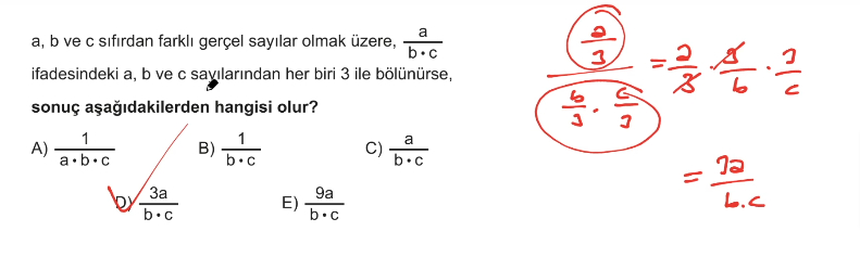 TYT Matematik 1 Soru 2 c