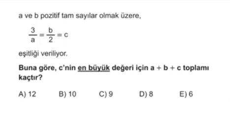 TYT Matematik Temel Kavramlar Soru 10