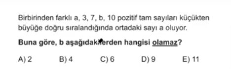 TYT Matematik Temel Kavramlar Soru 3