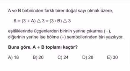 TYT Matematik Temel Kavramlar Soru 5